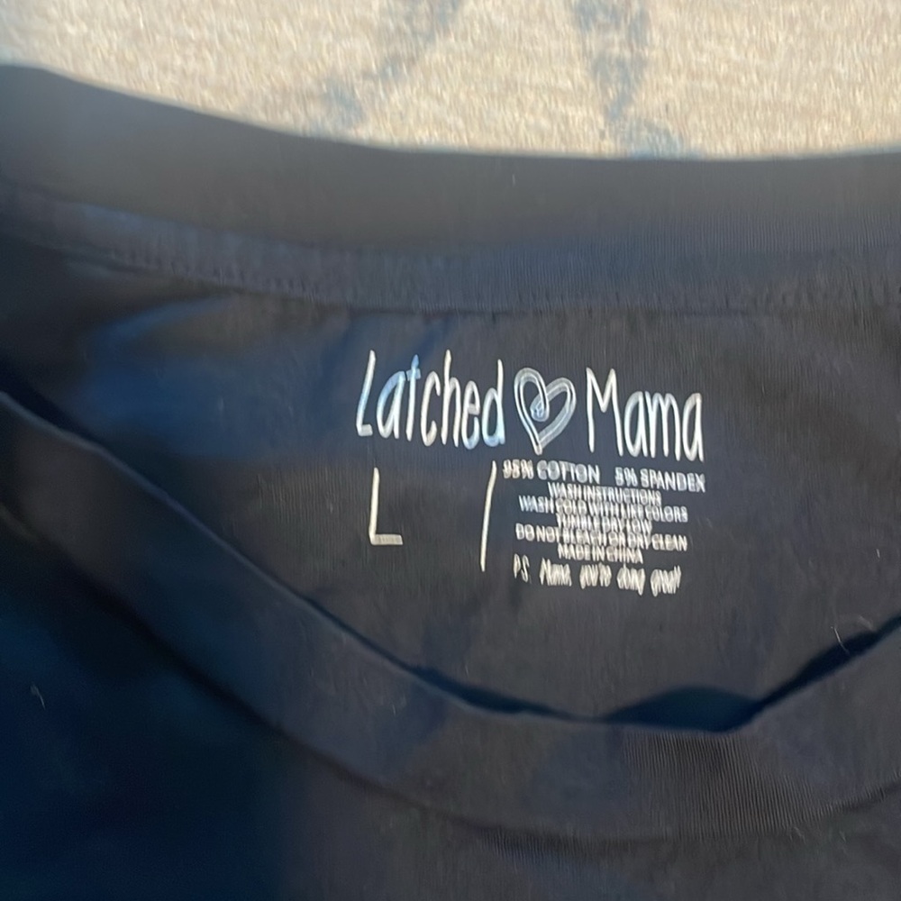 Latched Mama Black Boxy Long Sleeve Tee - Picture 2 of 2